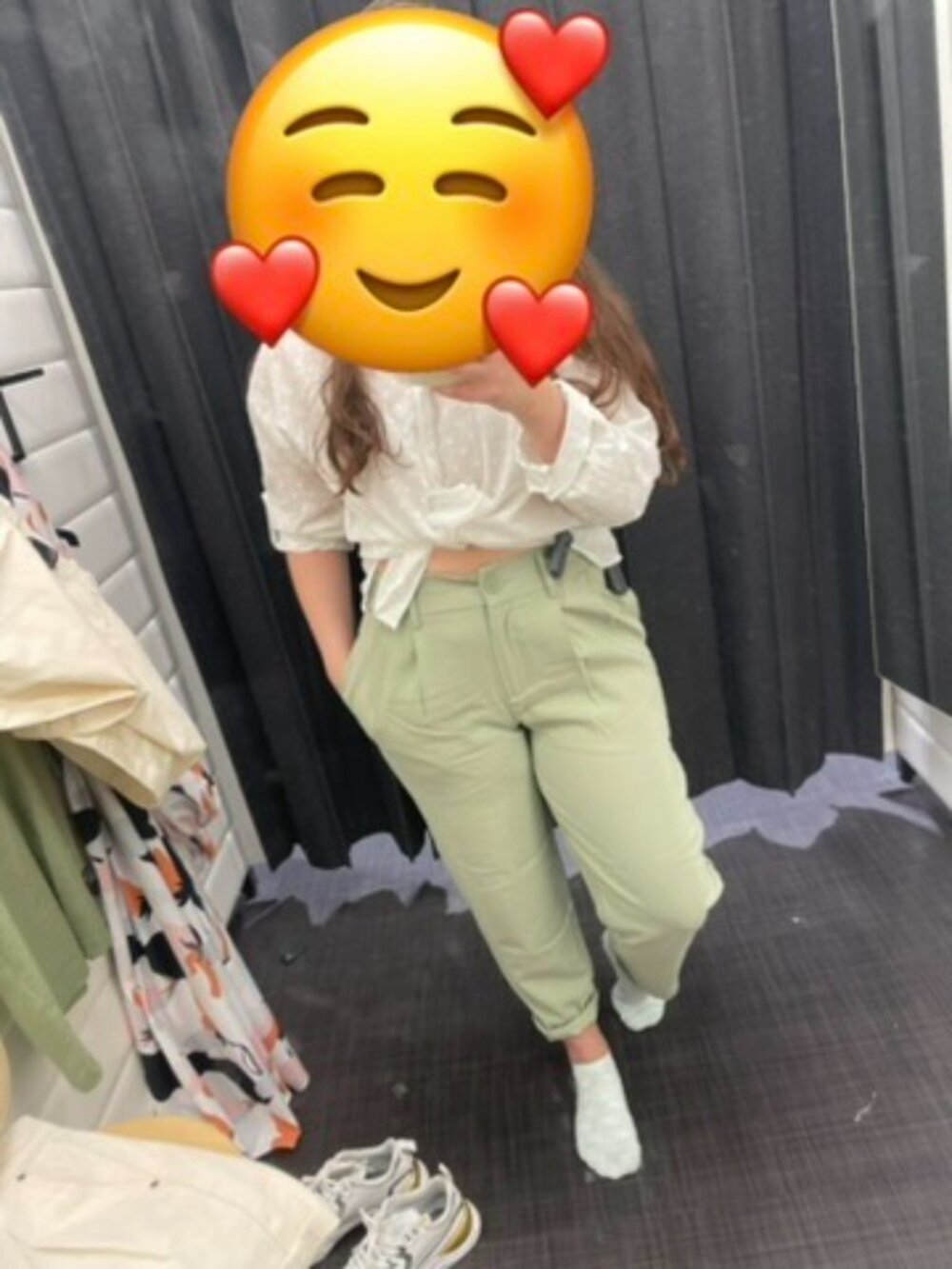 Reserved Viscose Olive Khaki Summer Pants